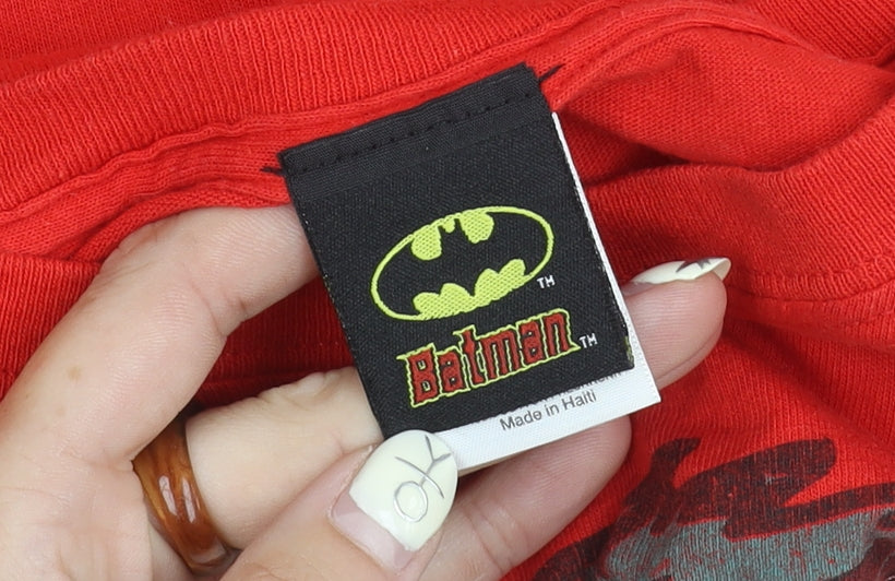 Batman Men's Red Joker Graphic Cotton T-Shirt, Size L
