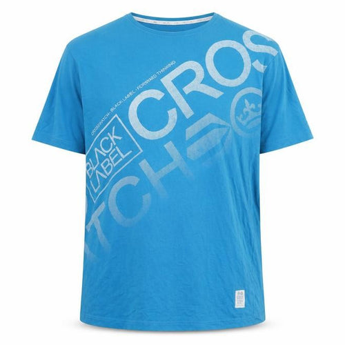 Crosshatch Men's Blue Graphic Print T-Shirt 2XL