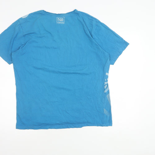 Crosshatch Men's Blue Graphic Print T-Shirt 2XL