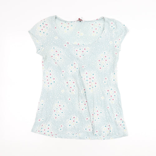 White Stuff Women’s Blue Floral T-Shirt Size 12