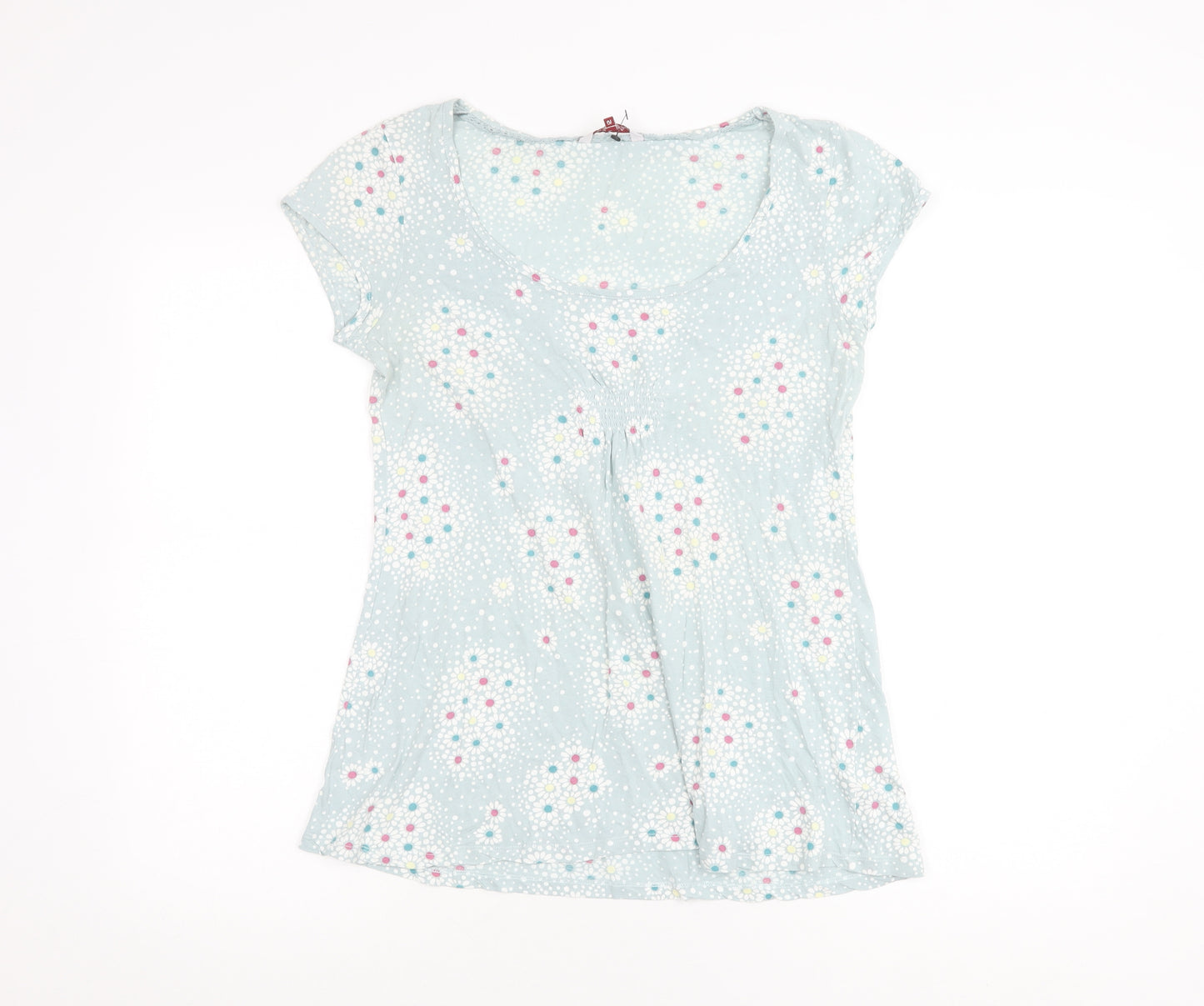 White Stuff Women’s Blue Floral T-Shirt Size 12