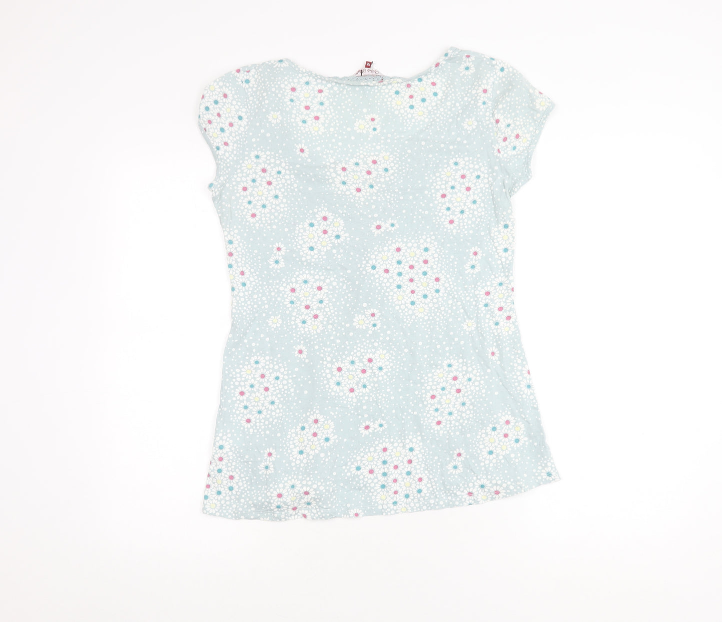 White Stuff Women’s Blue Floral T-Shirt Size 12
