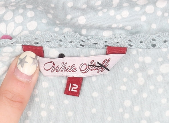 White Stuff Women’s Blue Floral T-Shirt Size 12
