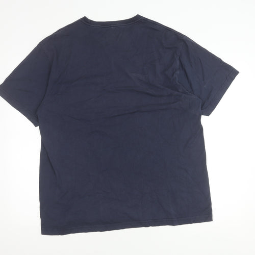 Nautica Men's Blue Cotton Crew Neck T-Shirt L