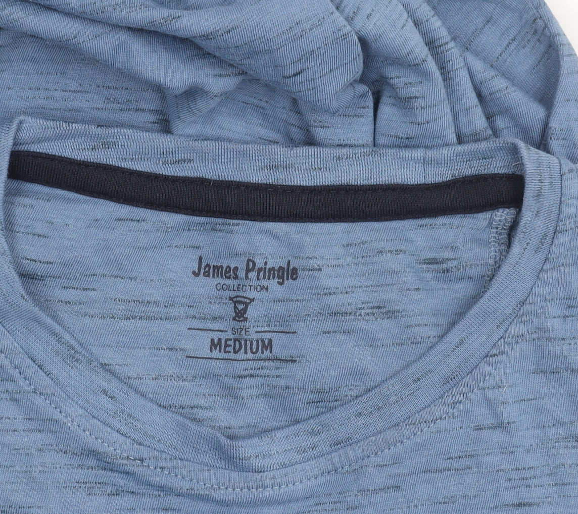 James Pringle Men's Blue Medium Crew Neck T-Shirt