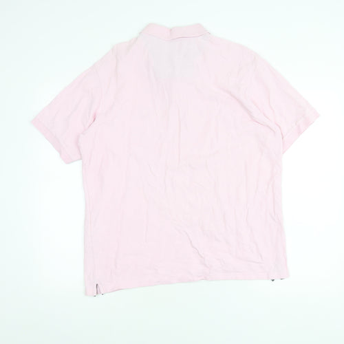 Marks and Spencer Men's Pink Polo Shirt, L, Regular Fit