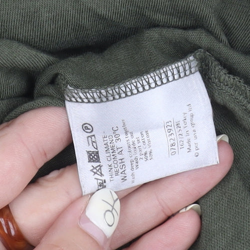 Per Una Women's Green 3/4 Sleeve Top Size 18