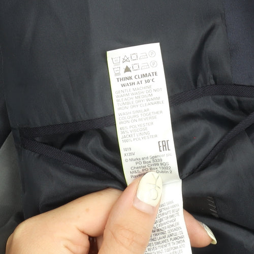 Marks and Spencer Men's Blue XL Blazer Jacket