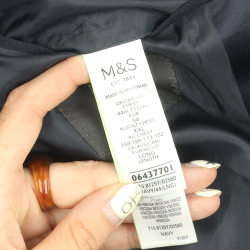 Marks and Spencer Men's Blue XL Blazer Jacket