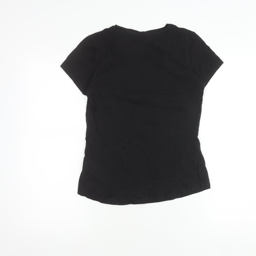 Puma Black Crew Neck T-Shirt, Unisex Adults, S