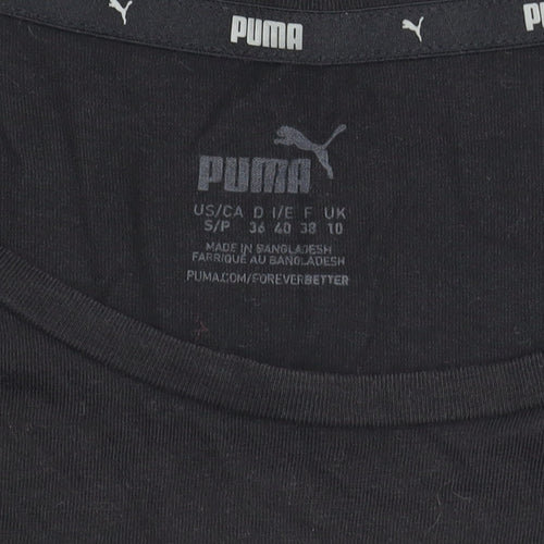 Puma Black Crew Neck T-Shirt, Unisex Adults, S