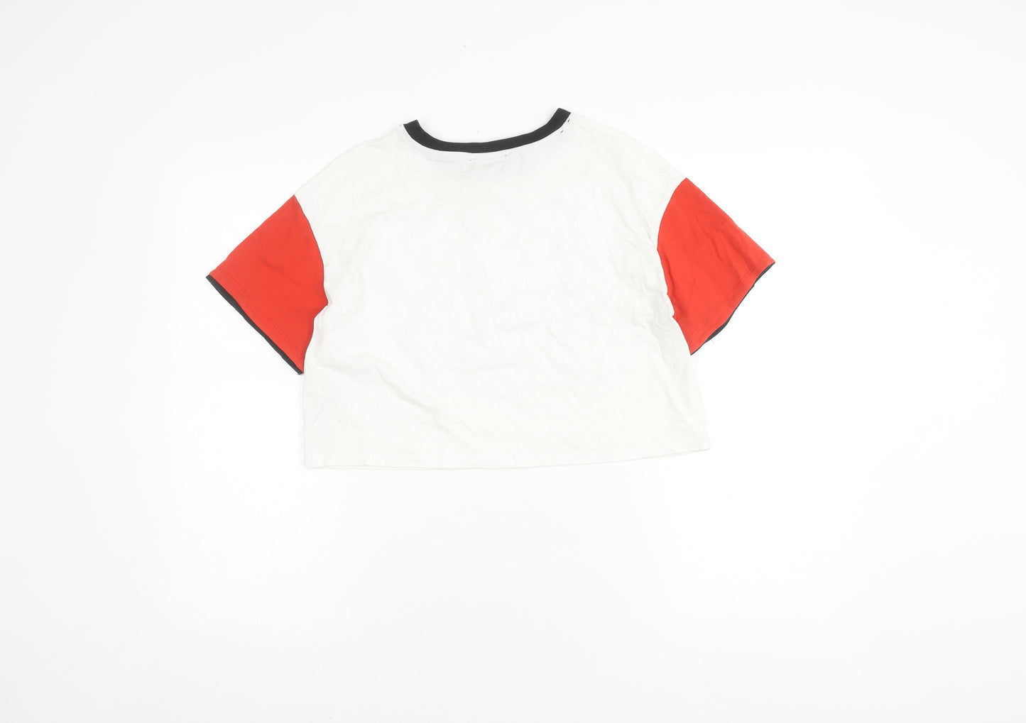 Bershka Snoopy Cropped T-Shirt Unisex White S