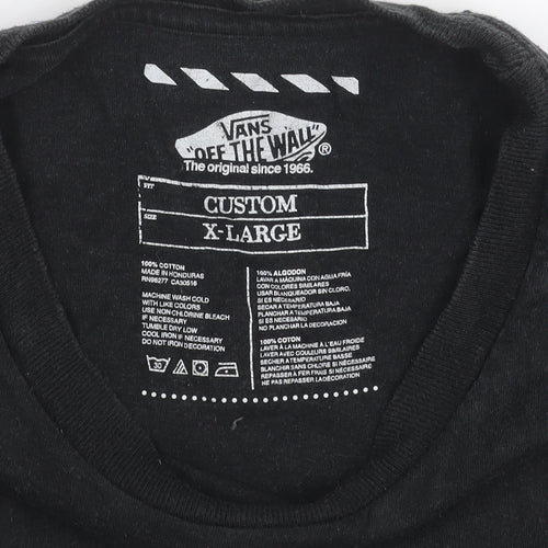 Vans Men's Black XL Cotton T-Shirt