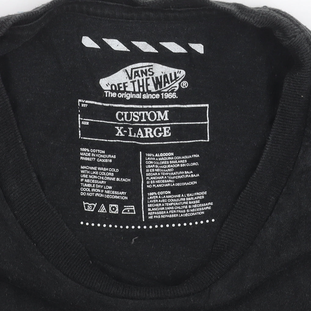 Vans Men's Black XL Cotton T-Shirt