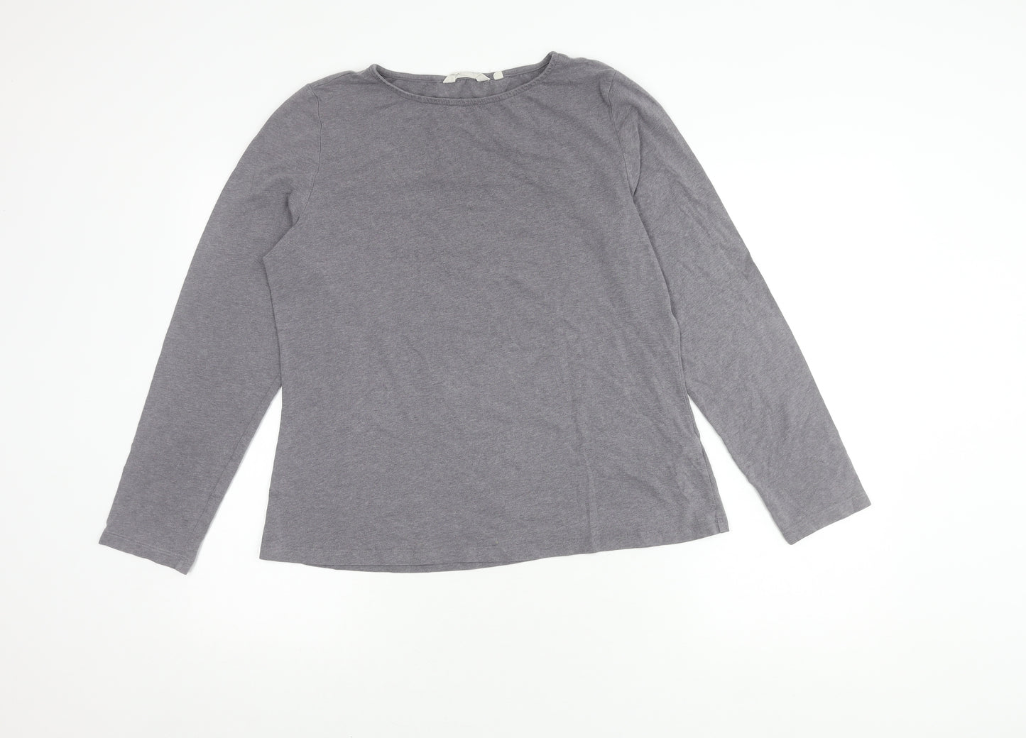 Seasalt Cornwall Women's Grey Cotton Long Sleeve Top Size 16