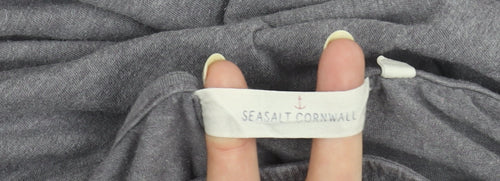 Seasalt Cornwall Women's Grey Cotton Long Sleeve Top Size 16