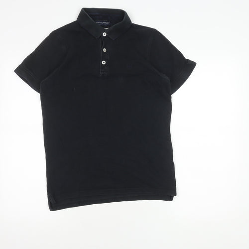Jack & Jones Men's Black Polo Shirt Medium Cotton