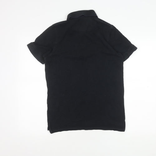 Jack & Jones Men's Black Polo Shirt Medium Cotton