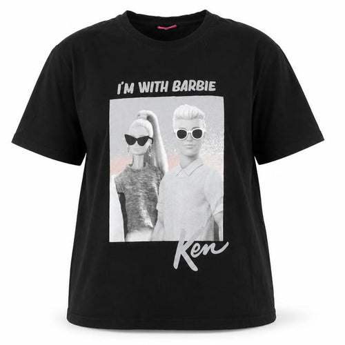 Barbie Unisex Black 3XL Relaxed Fit T-Shirt