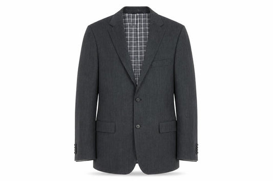 Front view of Hugo Boss Men Grey Suit Jacket | 38 Regular