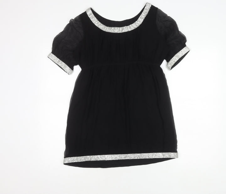 Jovonna London Women's Black Silk Dress Size 10