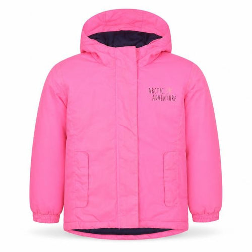 Crivit Girls Pink Puffer Jacket 9-10 Years Hooded Waterproof