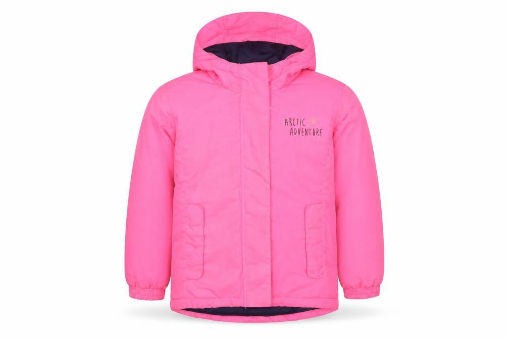 Crivit Girls Pink Puffer Jacket 9-10 Years Hooded Waterproof