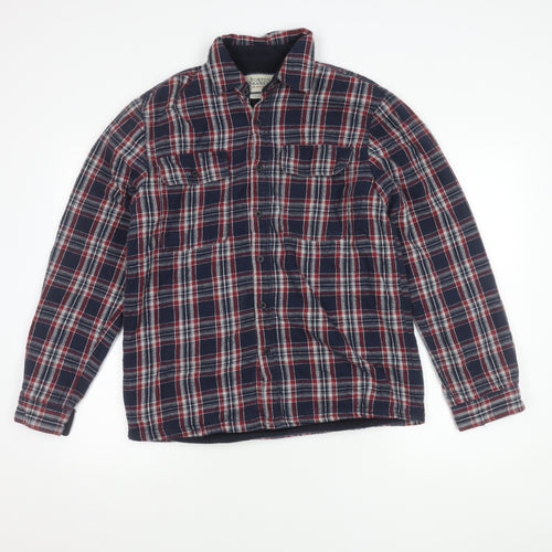 Boston Traders Men's Multicoloured Plaid Button-Up Shirt M