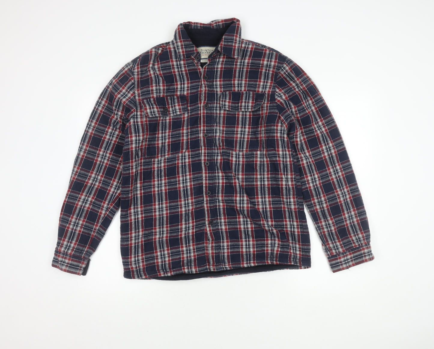 Boston Traders Men's Multicoloured Plaid Button-Up Shirt M