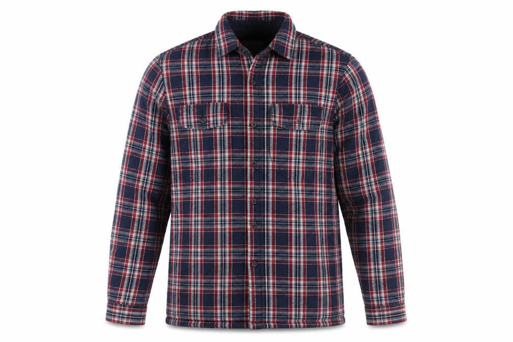 Front view of Boston Traders Men's Multicoloured Plaid Button-Up Shirt M
