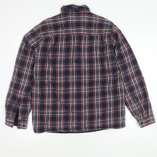 Boston Traders Men's Multicoloured Plaid Button-Up Shirt M