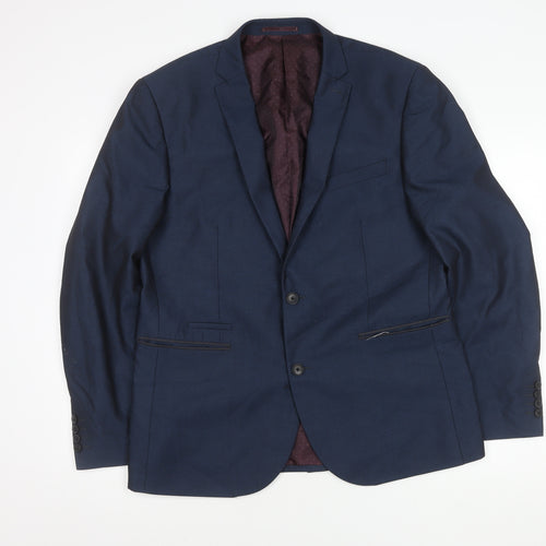 Next Men's Blue Blazer, 44, Single-Breasted Jacket