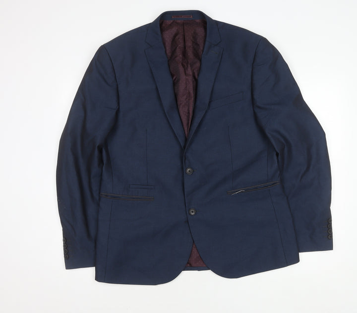 Next Men's Blue Blazer, 44, Single-Breasted Jacket