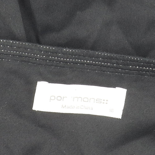 Portmans Women's Black Striped Shift Dress Size 16