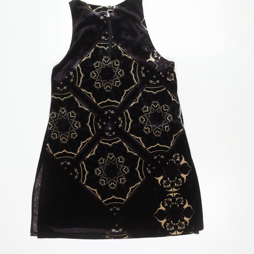 Next Women's Purple Black Dress Size 12