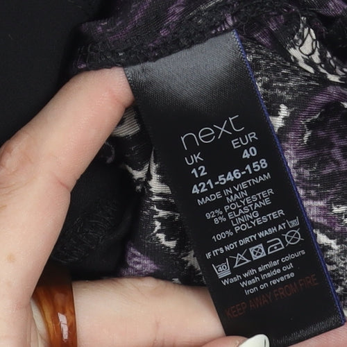 Next Women's Purple Black Dress Size 12