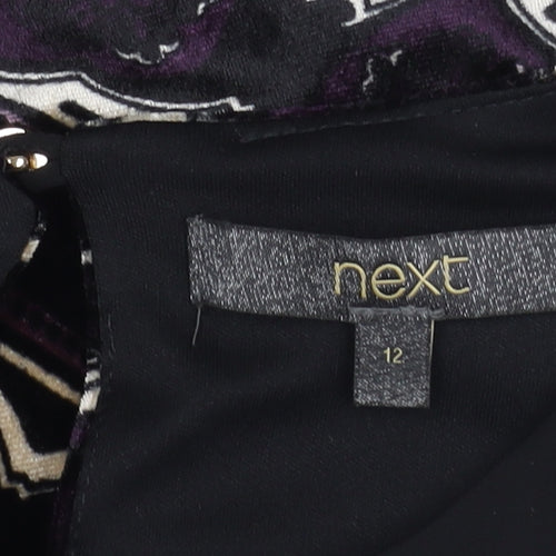 Next Women's Purple Black Dress Size 12