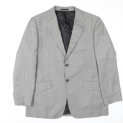 Next Men's Grey Blazer 44 Regular Wool Jacket