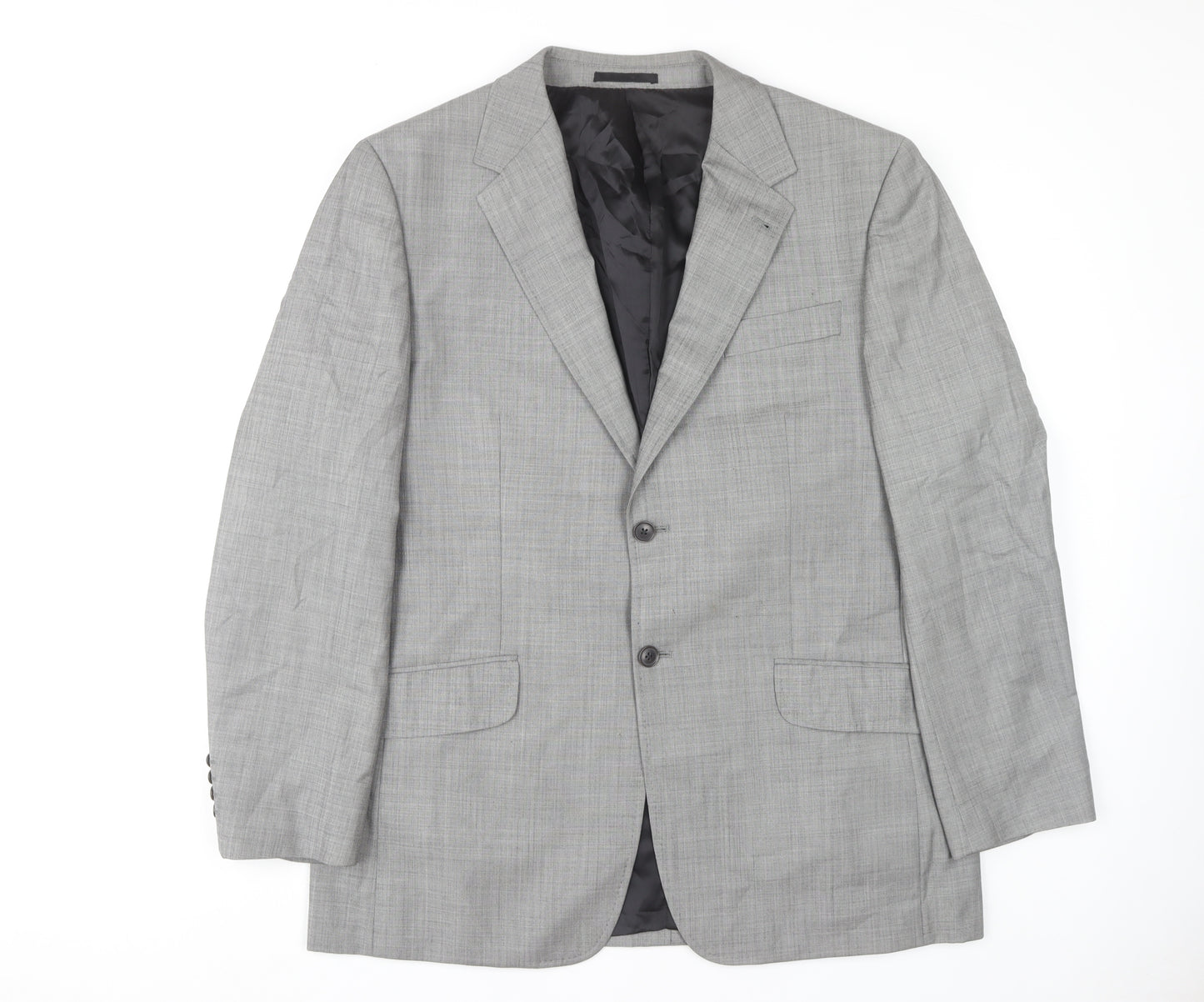 Next Men's Grey Blazer 44 Regular Wool Jacket