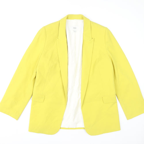Marks and Spencer Women's Yellow Blazer Size 12