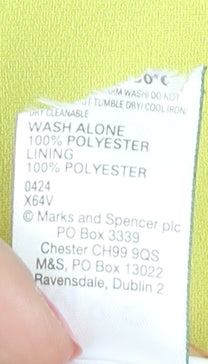 Marks and Spencer Women's Yellow Blazer Size 12