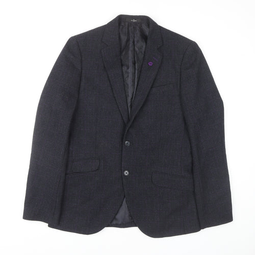 Jeff Banks Men's Grey Check Blazer, Size 38