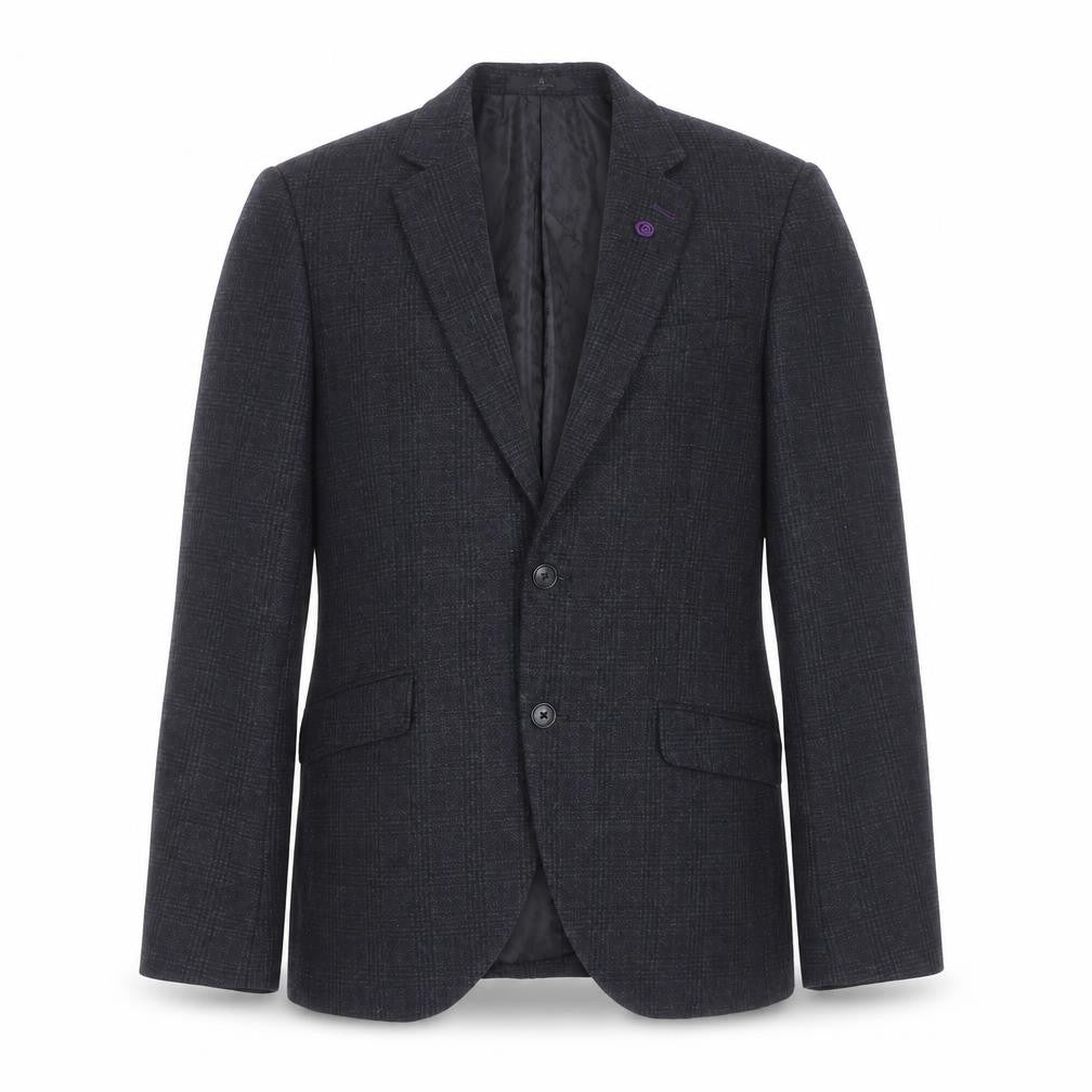 Jeff Banks Men's Grey Check Blazer, Size 38