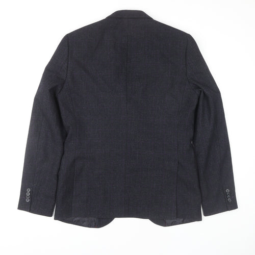Jeff Banks Men's Grey Check Blazer, Size 38