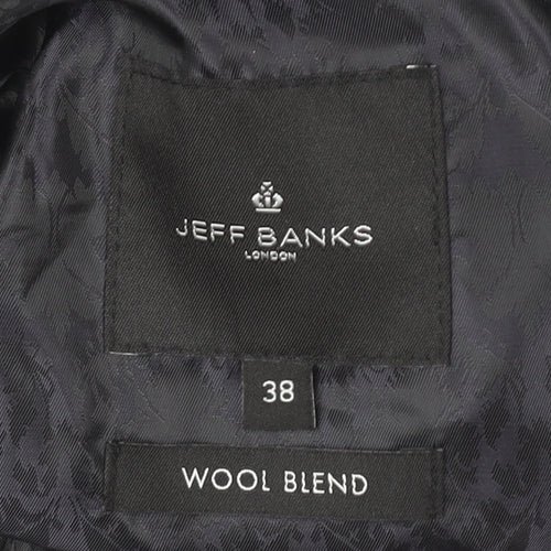 Jeff Banks Men's Grey Check Blazer, Size 38