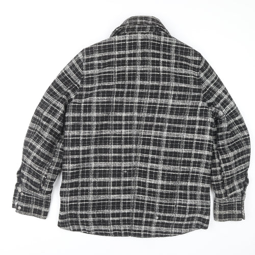 H&M Women's Black Check Jacket XS for Autumn/Winter