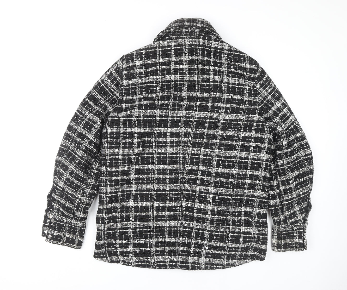 H&M Women's Black Check Jacket XS for Autumn/Winter