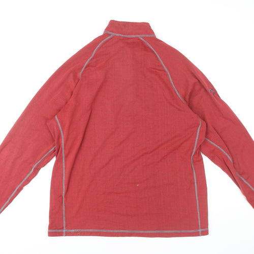 K-WAY Men's Red 1/4 Zip Sweatshirt, Size L