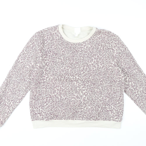 H&M Women's Multicoloured Pullover Sweatshirt, M, Floral