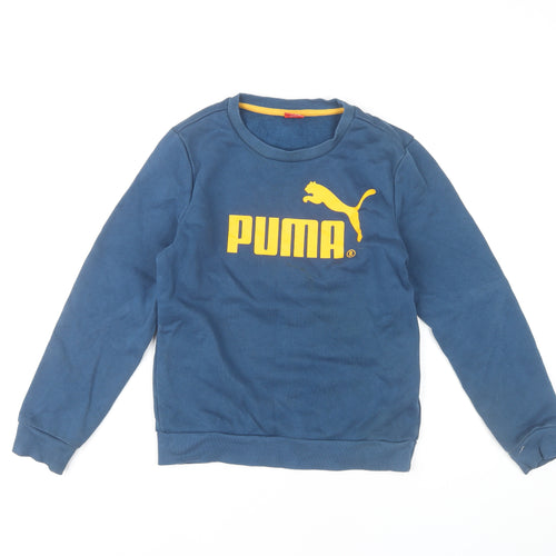 Puma Boys Blue Pullover Sweatshirt, Size 12, Graphic Print